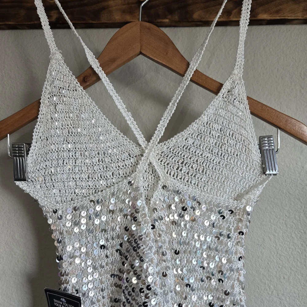 Retrofete Elliana Sequin Crochet Dress - Picture 8 of 12
